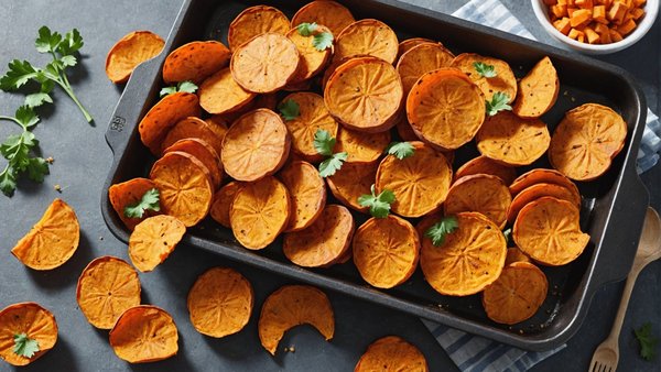 Comment faire des chips de patate douce au four sans huile pour une collation saine?